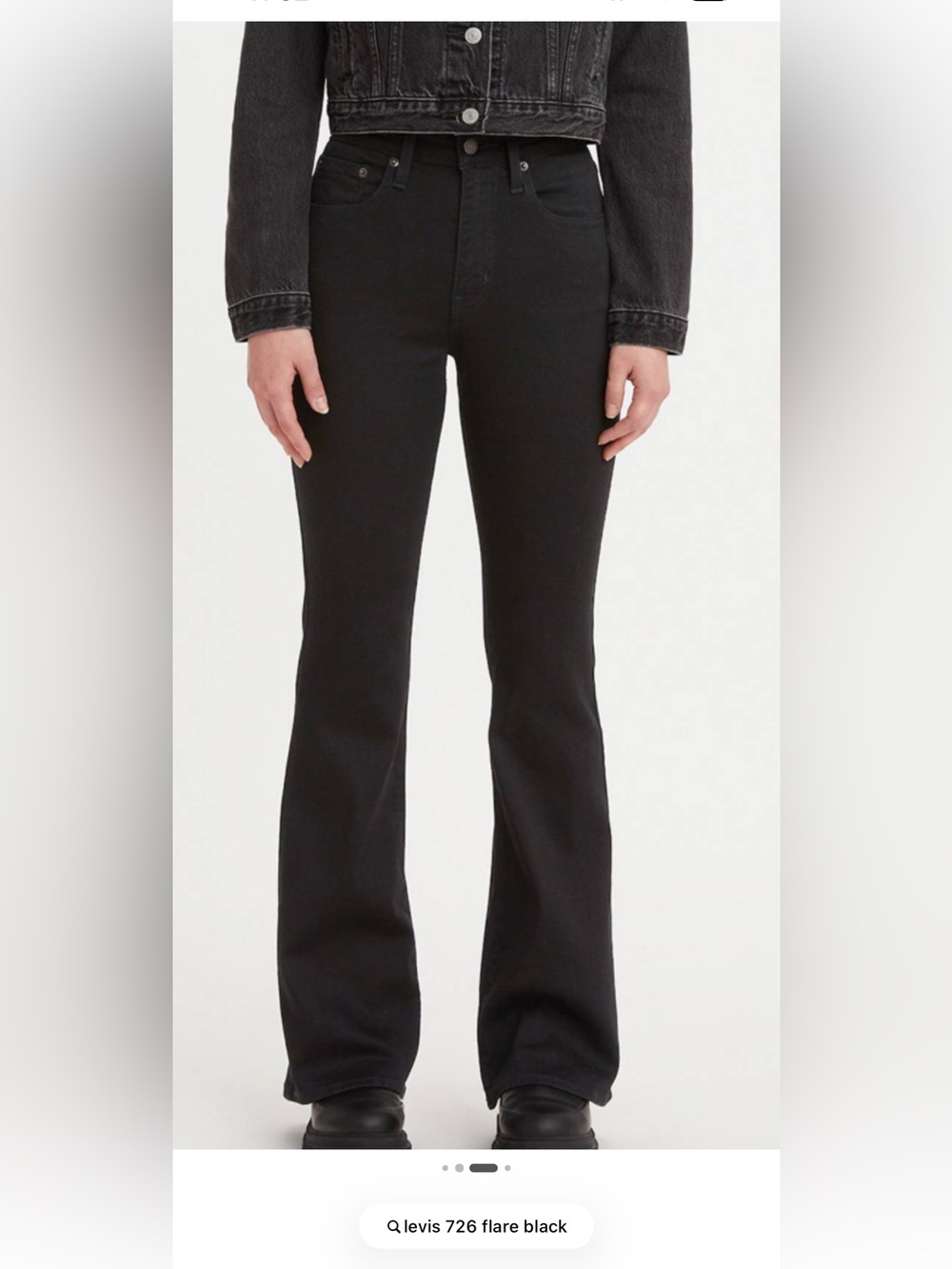 Levi's 726 Black High-Rise Flare Jeans